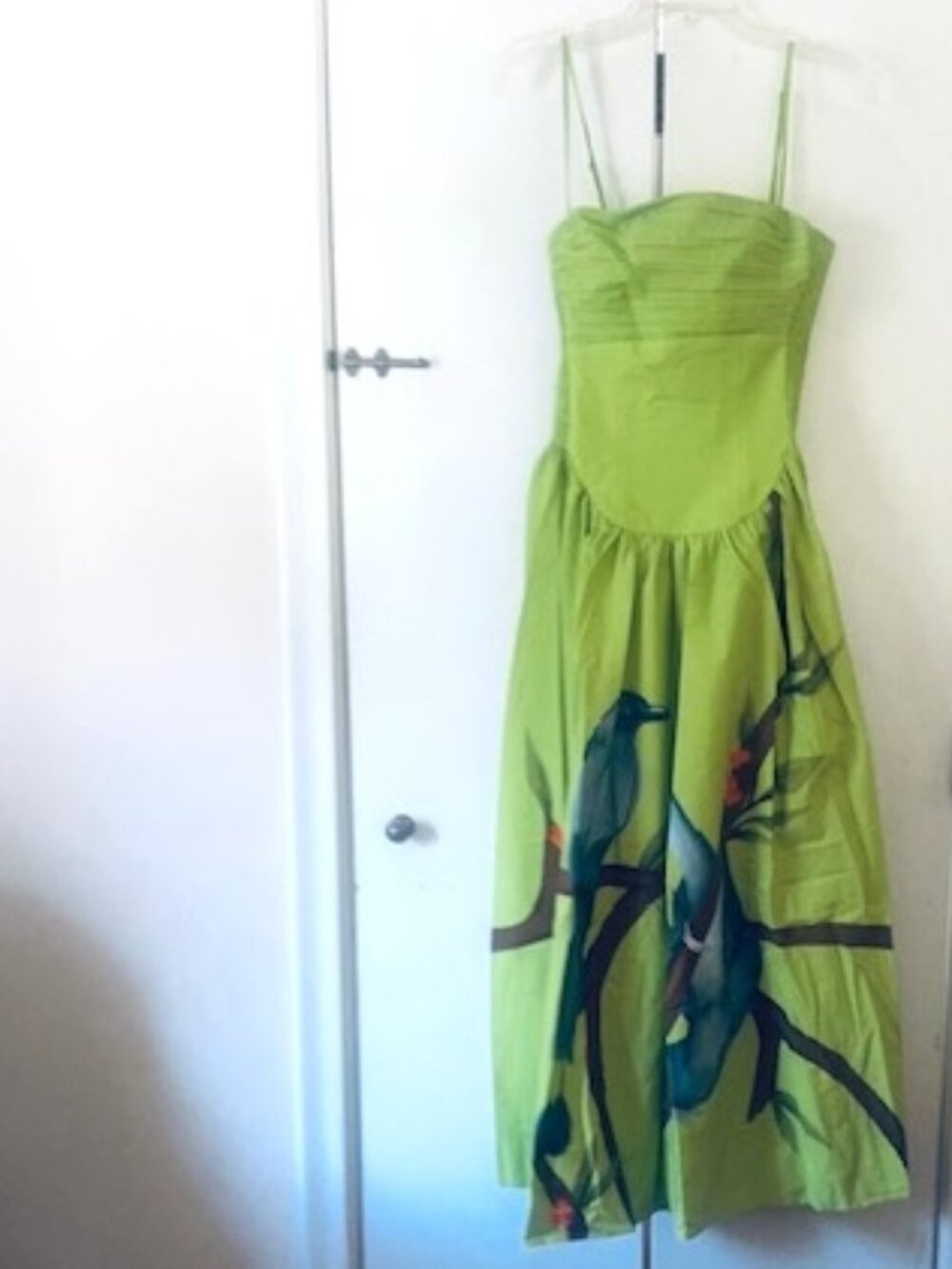 FARM Rio Green Birds Smocked Maxi Dress - Picture 11 of 16